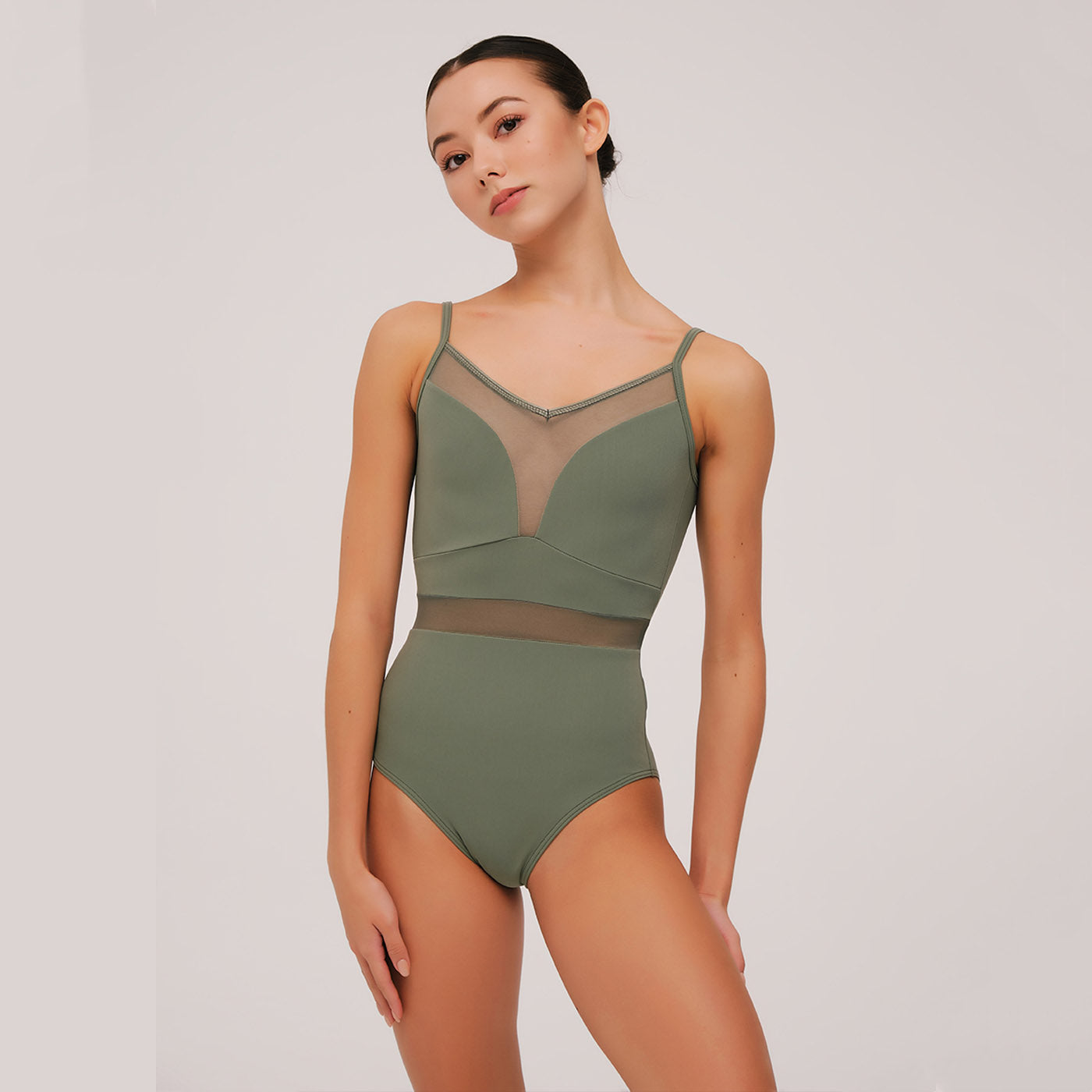 Girls Olive Ballet Onesies