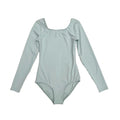 Girls Light Green"Inez"Long Sleeves Ballet Onesies(LUB282/SURF SPRAY)