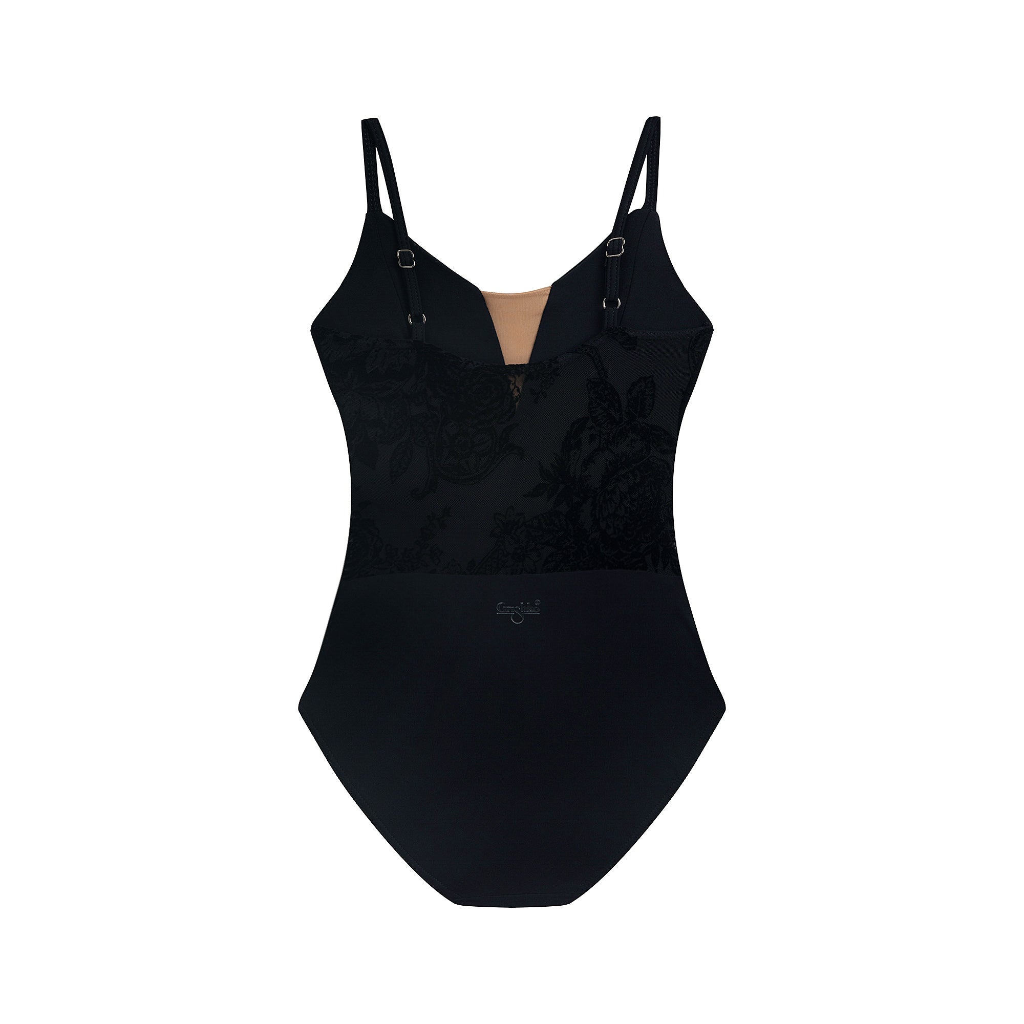 Women Black Velvet Ballet Onesies With Lining(DA4049MP/black)