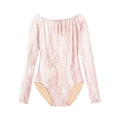 Girls Light Pink Boatneck Ballet Onesies
