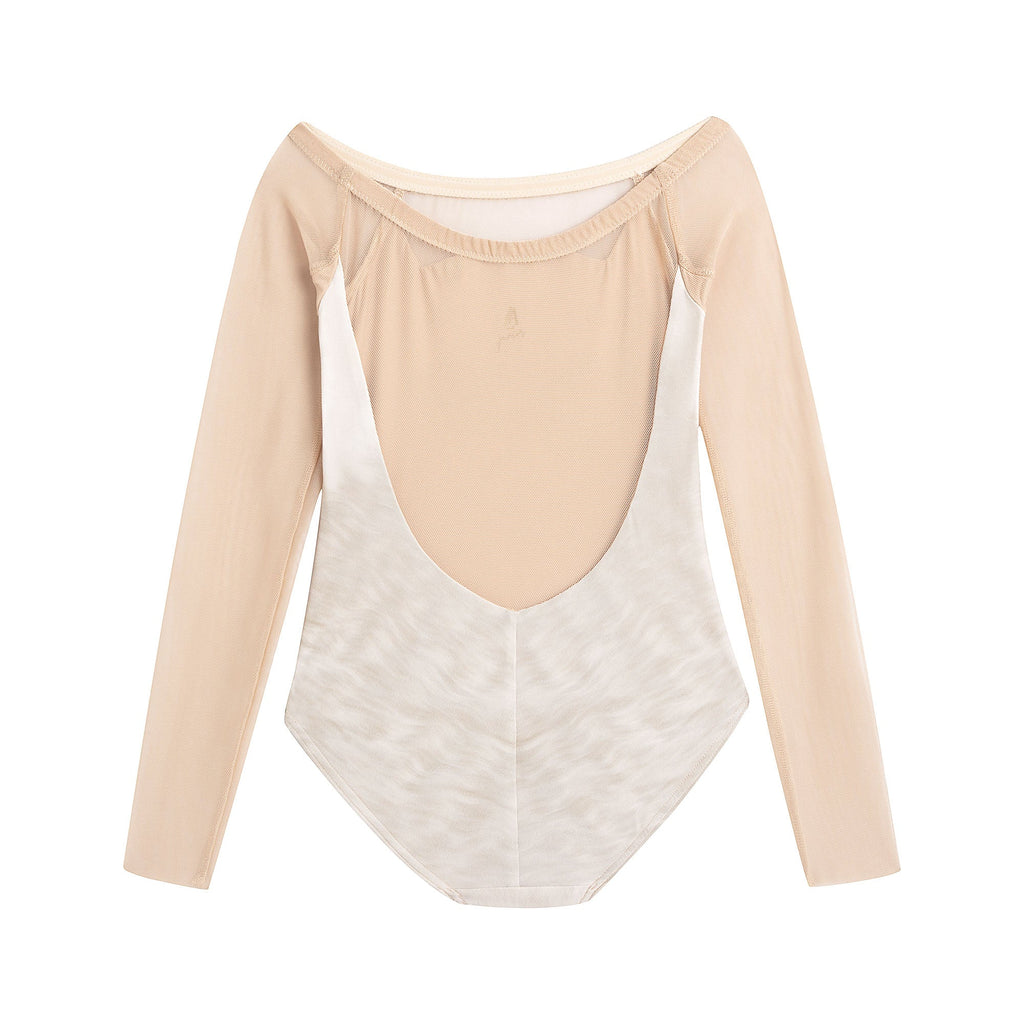 Girls Honey Cat Boatneck Ballet Onesies(J231LE22VL/hone)