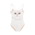 Women White "CATavatar" Ballet Onesies(231LE33VL/cream-AI)