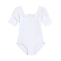 Girls White Ballet Onesies