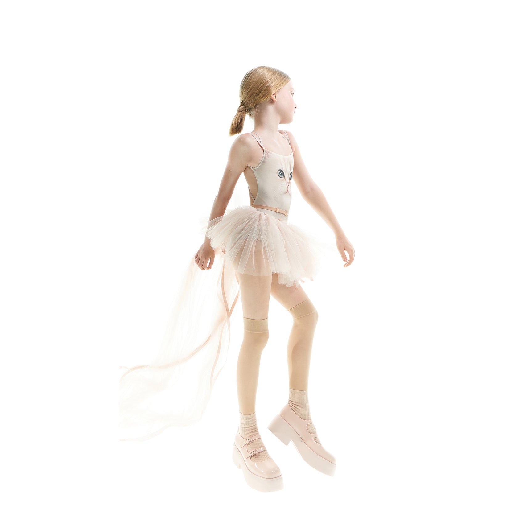Girls Pale Pink Ballet TuTu Skirt(J231TU30PN/baby blush)