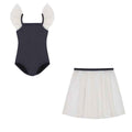 Girls Navy Ballet Onesies Set