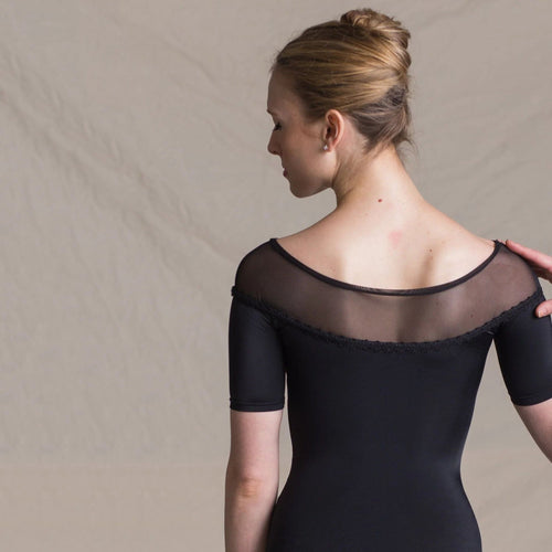 Girls Black Ballet Onesies(1402/Black)