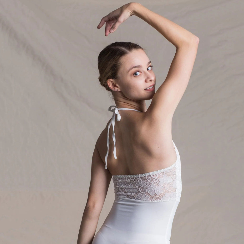 Women White Ballet Onesies(1510/White)