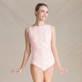 Women Peach Lace Ballet Onesies(1511/Peach & White)