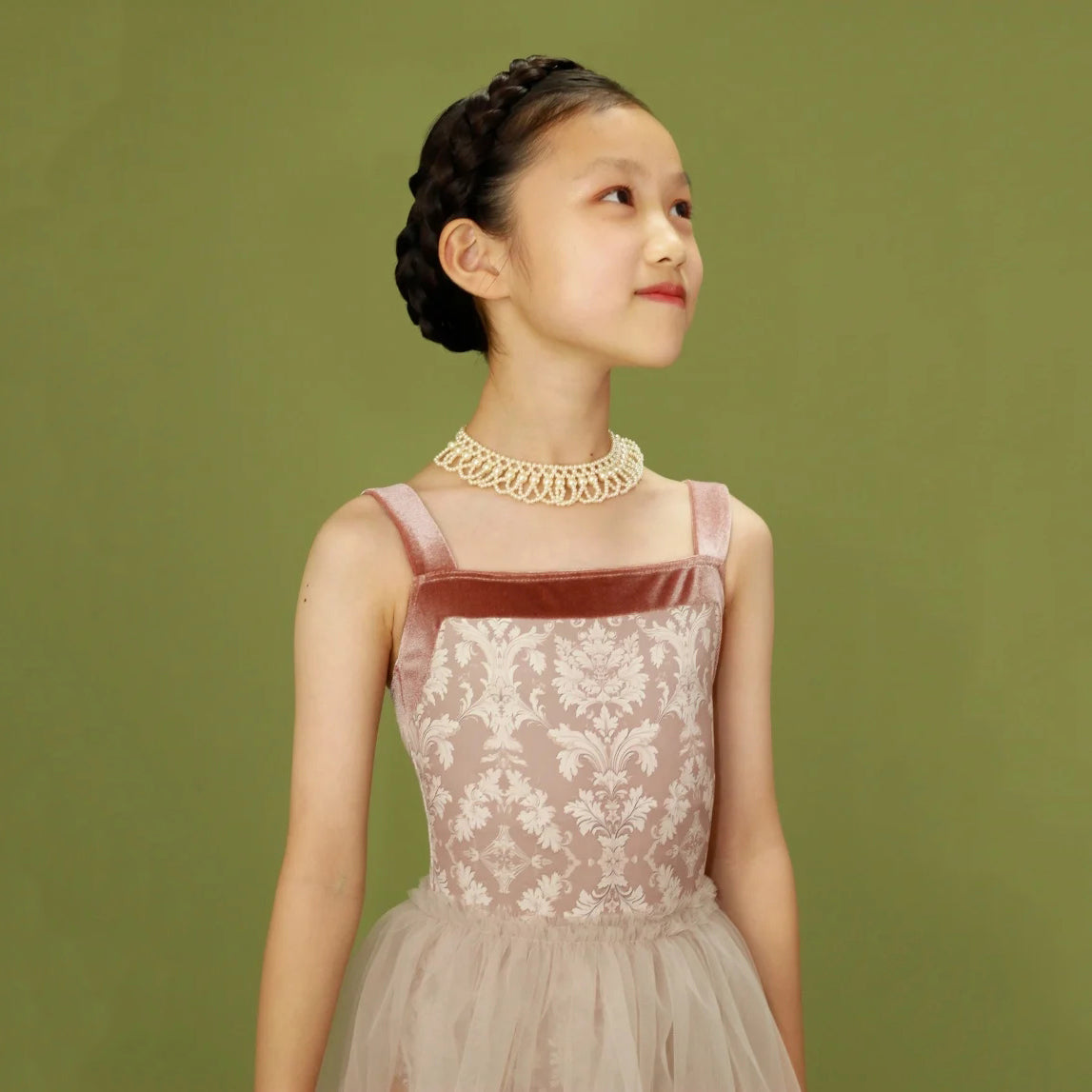 Girls Pink "Victorian Cats" Ballet Onesies
