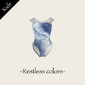 Girls Blue "Restless colors" Ballet Onesies(179001537/Plie/Mossblue)
