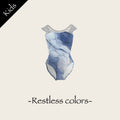 Girls Blue"Restless colors/Plie/Moss blue"Ballet Onesies