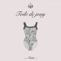 Girls Black"Toile de Jouy Noir/Piqué/Platina"Ballet Onesies