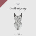 Girls Dark Grey"Toile de Jouy Noir"Ballet Onesies(182245555/Pique/Platina)