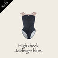 Girls Blue Check"High check-Midnight blue/Plie/Moss pink"Ballet Onesies