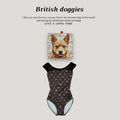 Girls Brown"British doggies/Plie/Brown"Ballet Onesies