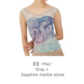 Women Grey "Sapphire marble stone" Ballet Onesies(186126828/Plie/Gray)