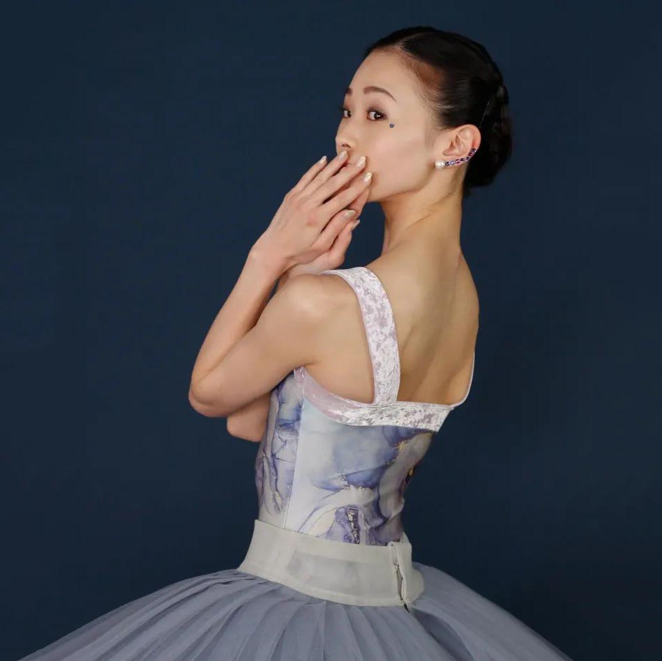 Women Purple"Sapphire marble stone"Ballet Onesies(186127129/Pique/Lira)
