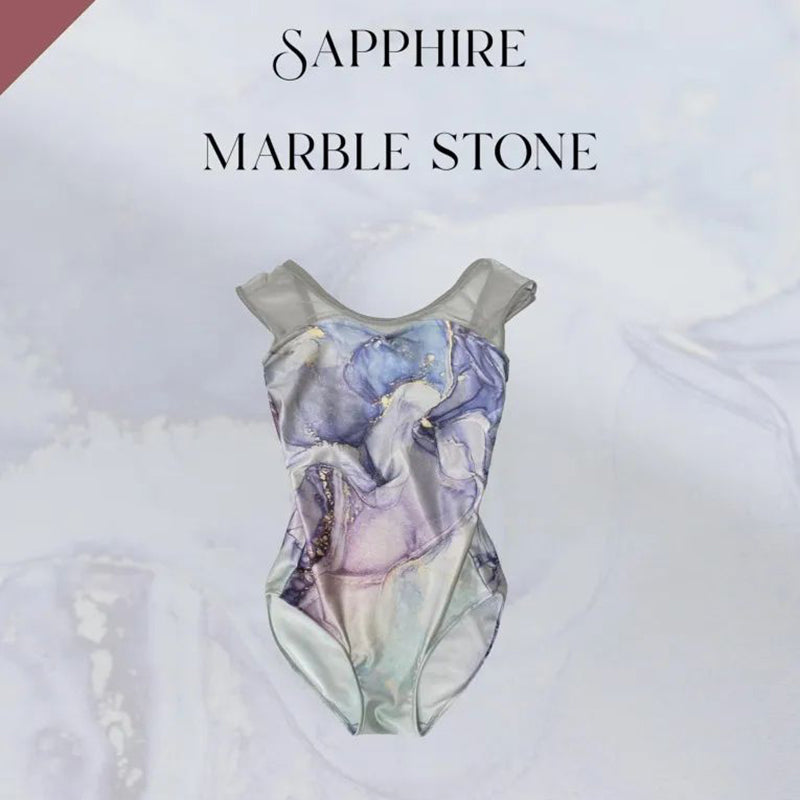 Girls Grey"Sapphire Marble Stone"Ballet Onesies(186127206/Plie/Gray)