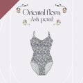 Girls Purple Floral Ballet Onesies(186323369/Frappe/Oriental flora -Ash peta)