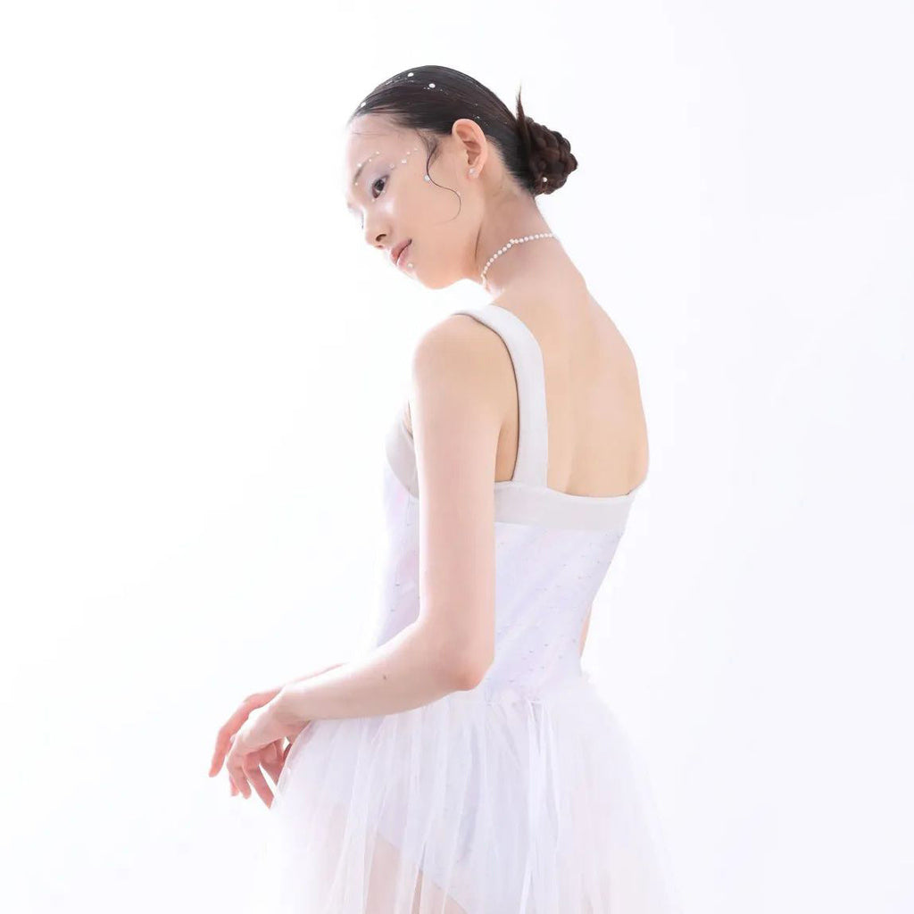 Women White "Lucent drop-Prism drop" Ballet Onesies(187425199/Pique/White)
