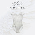 Girls White Feather "Swan-Odette" Ballet Onesies(190208120HL/Plie/White)