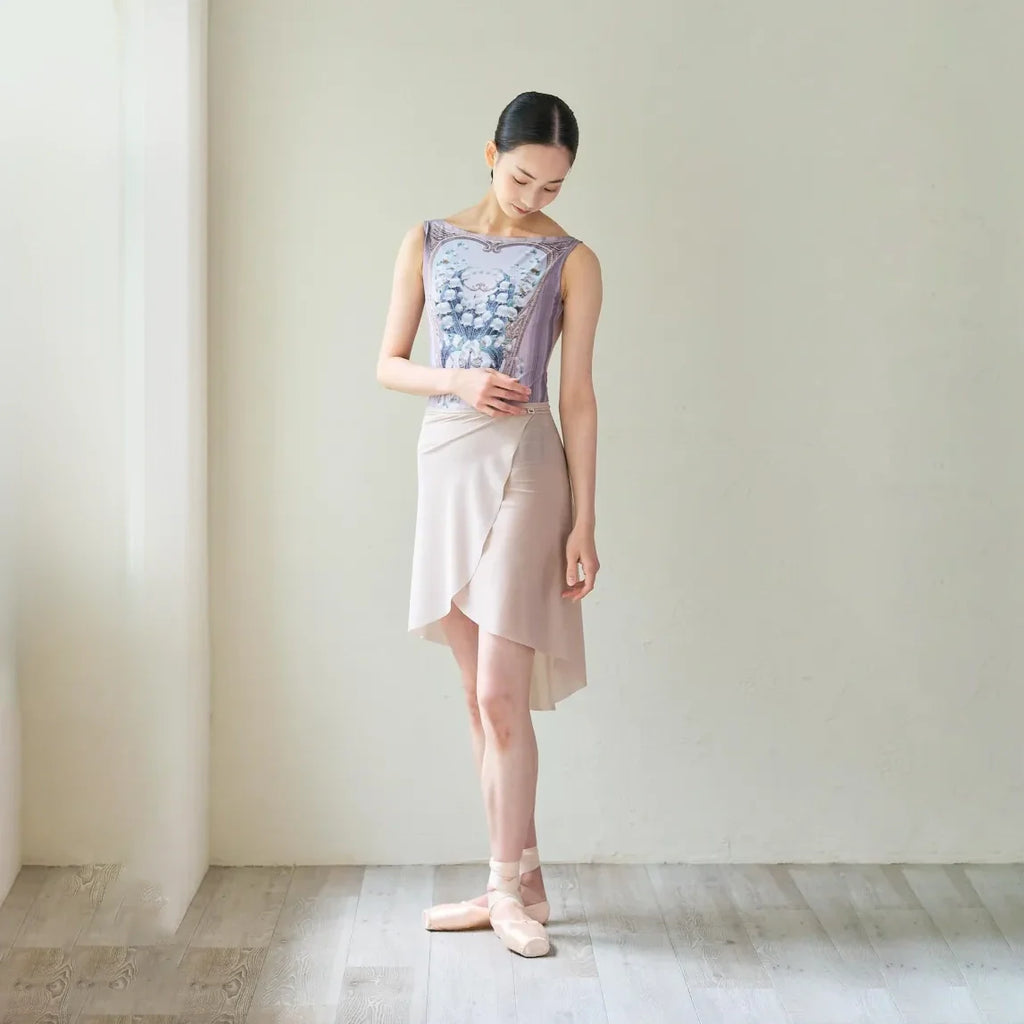 Women Moss Pink "Secret garden-Muguet-Rose Blanc" Ballet Onesies(191892194/Degage/Moss pink)