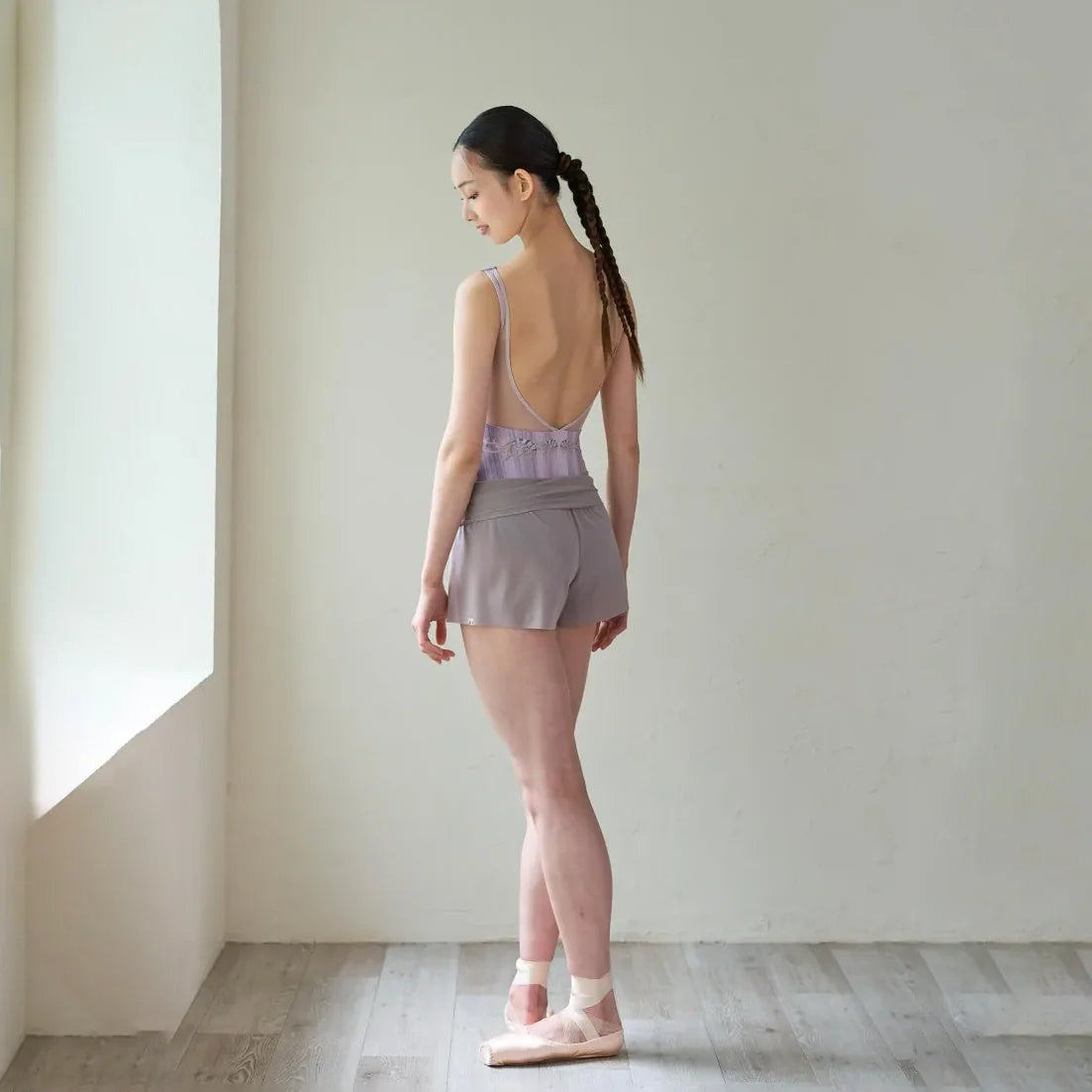 Women Moss Pink "Secret garden-Muguet-Rose Blanc" Ballet Onesies(191892194/Degage/Moss pink)