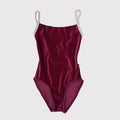 Girls Dark Red "Daniela/V-Cerise/V-Buttermilk" Ballet Onesies