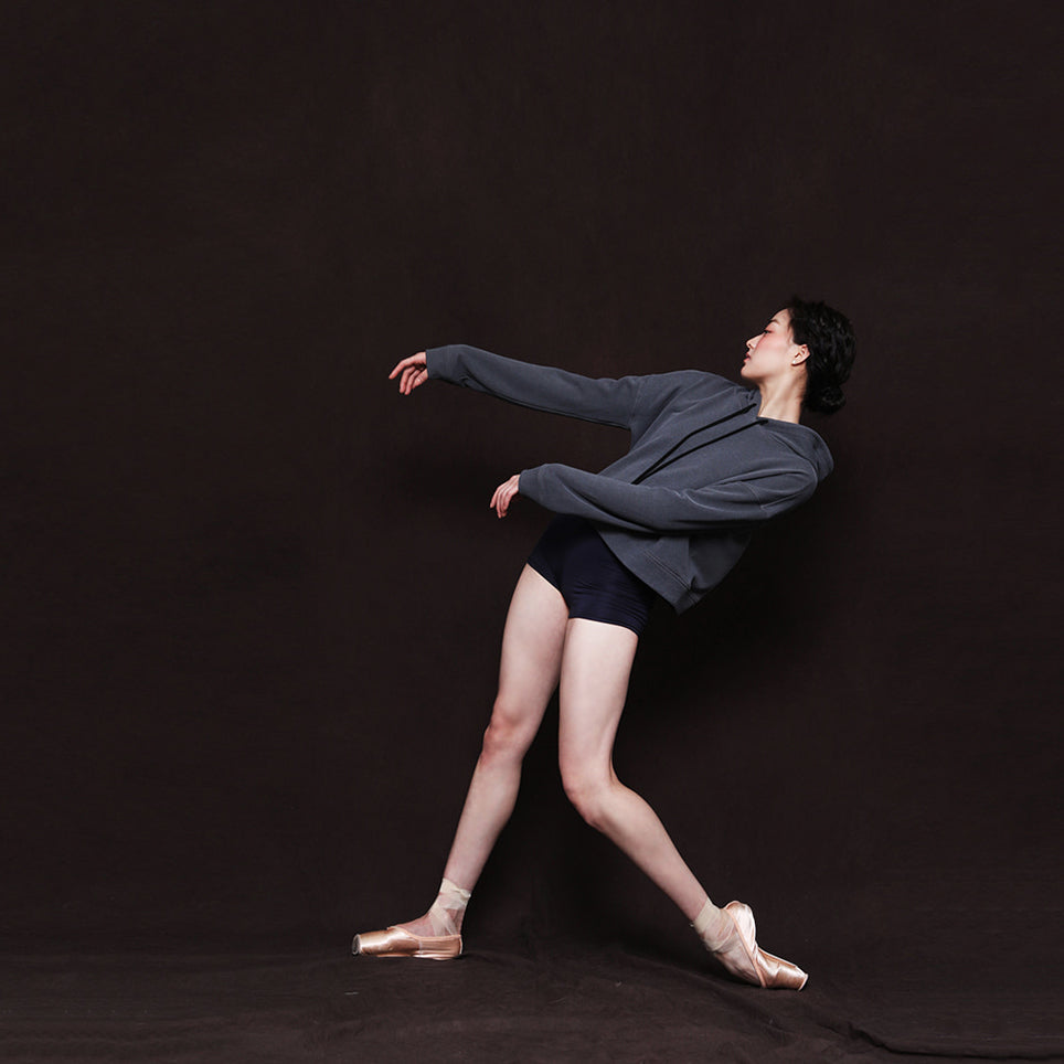 Girls Grey Ballet Warm Up Sweatshirt