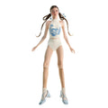 Girls White Printed'JUNIOR ALPINE FAUNA'Choker Ballet Onesies(J201LE20VL/cuniculus)
