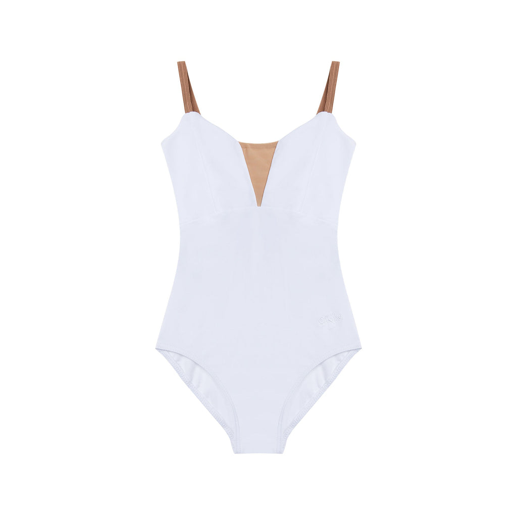 Girls White Ballet Onesies(DAD1930M/white)