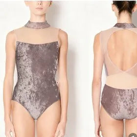 Women Light Coffee "Camila-Mesh/CV-Phantom/N-Base/Mesh-Dolce/No Lining" Ballet Onesies