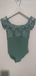 Girls Blue Embroidered Ballet Onesies