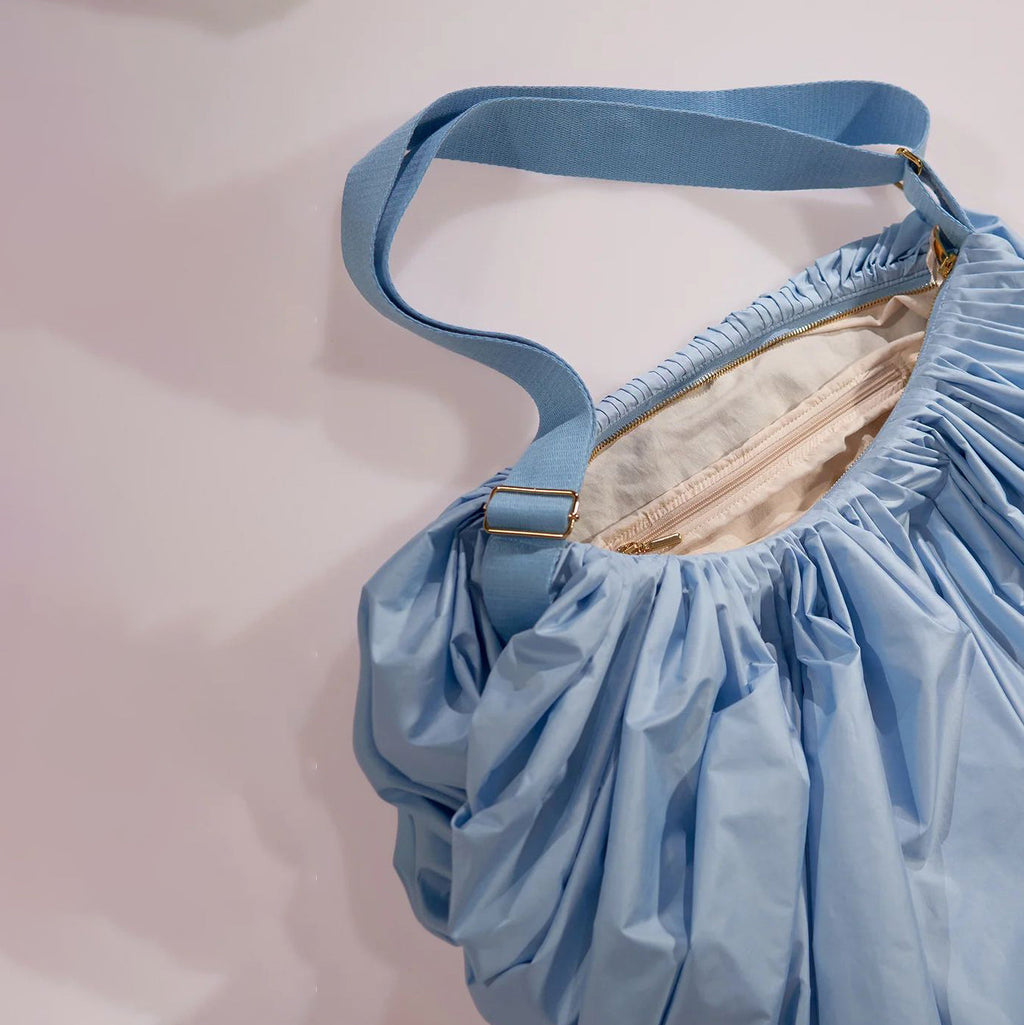 Women Light Blue'WHIPPED CREAM'Pleated Bag(35x25 cm)