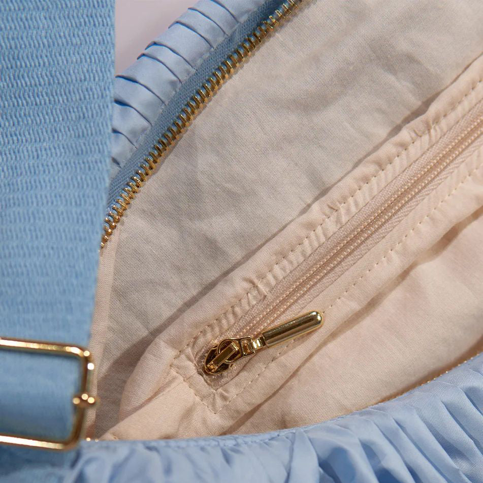 Women Light Blue'WHIPPED CREAM'Pleated Bag(35x25 cm)