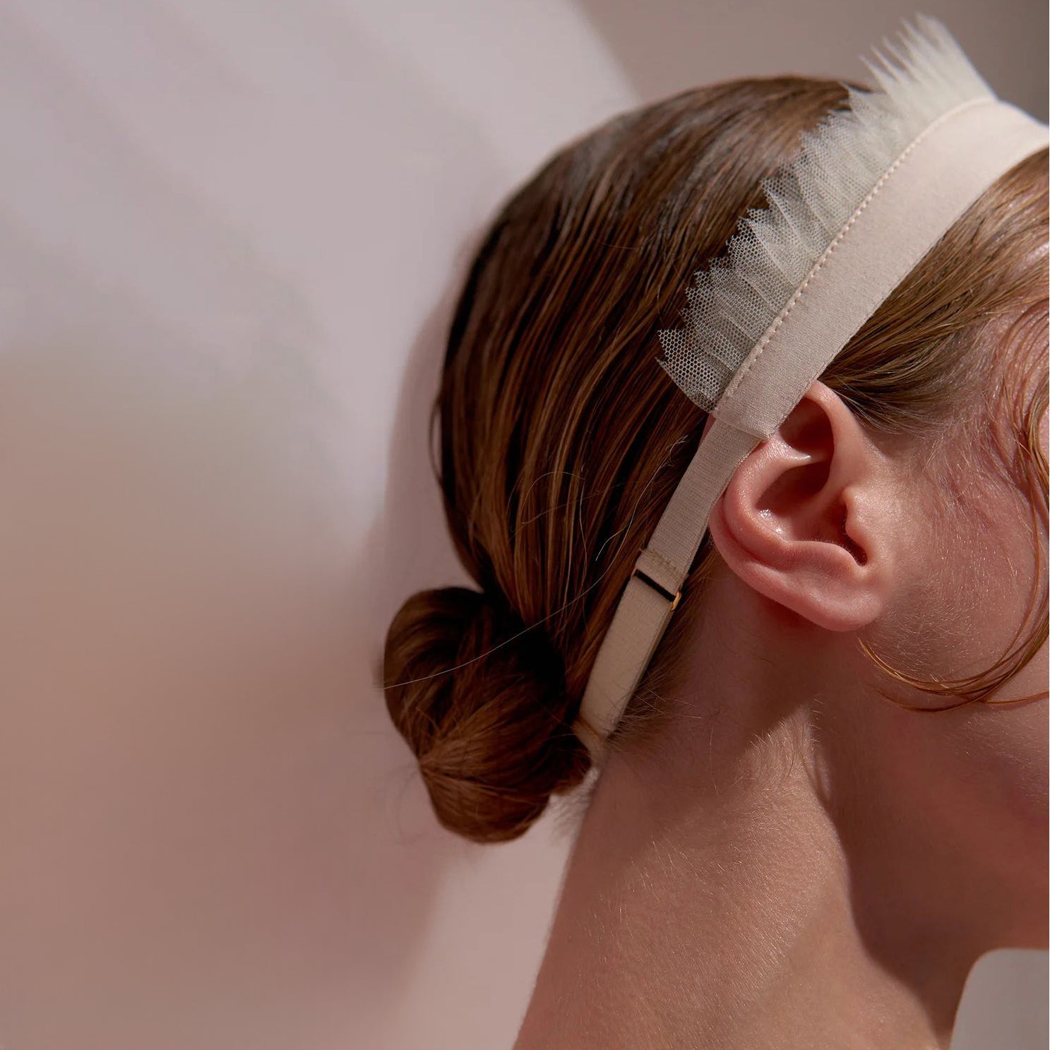 Women Beige'PÂTISSIER’S'Tulle Headband(242HB03TU/edelweiss)