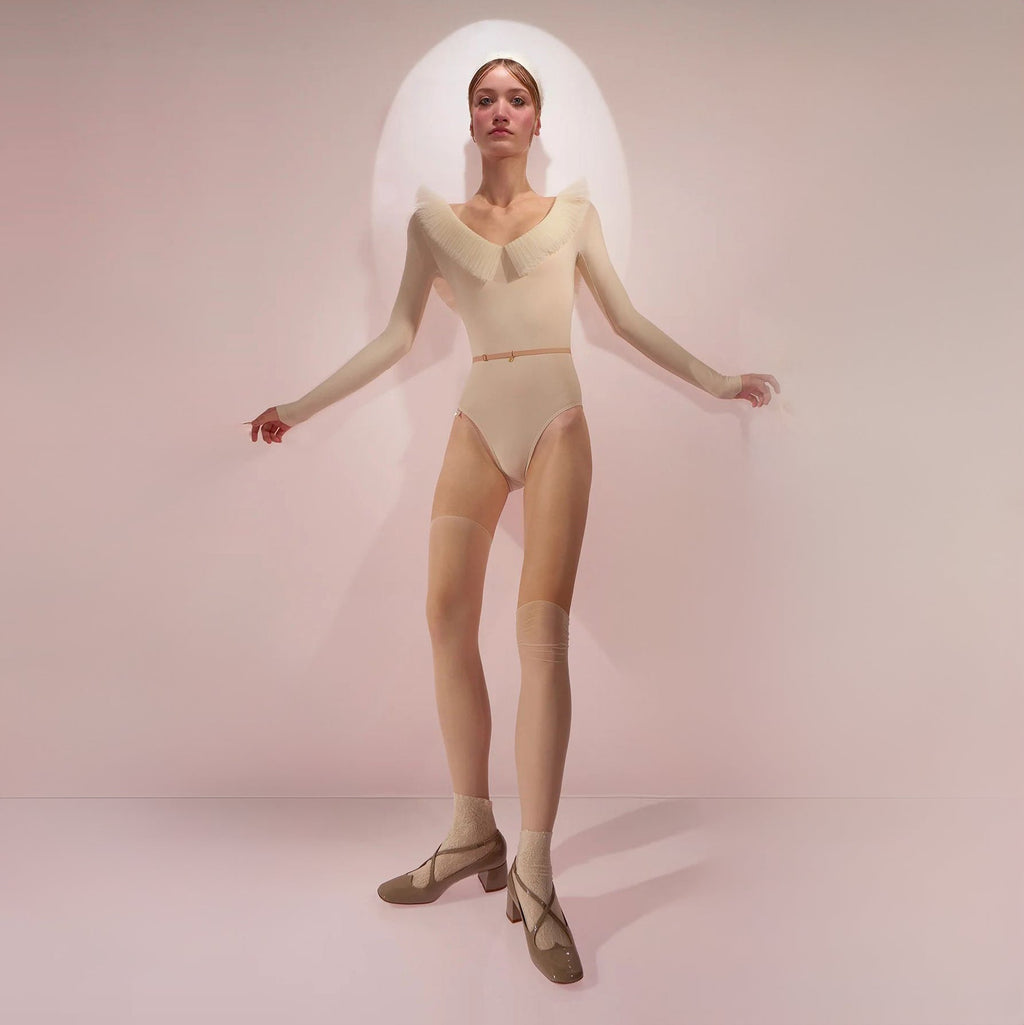 Girls Beige'JUNIOR GRAND'Ballet Onesies(J242LE83PV/edelweiss)