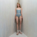 Girls Misty Blue "JUNIOR TORCHON LACE" Ballet Onesies(J261LE20VS/misty blue)