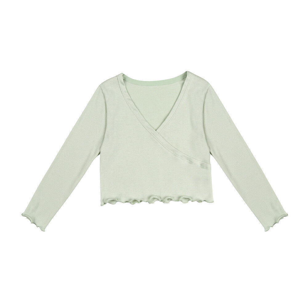 Girls Green Ballet Tops