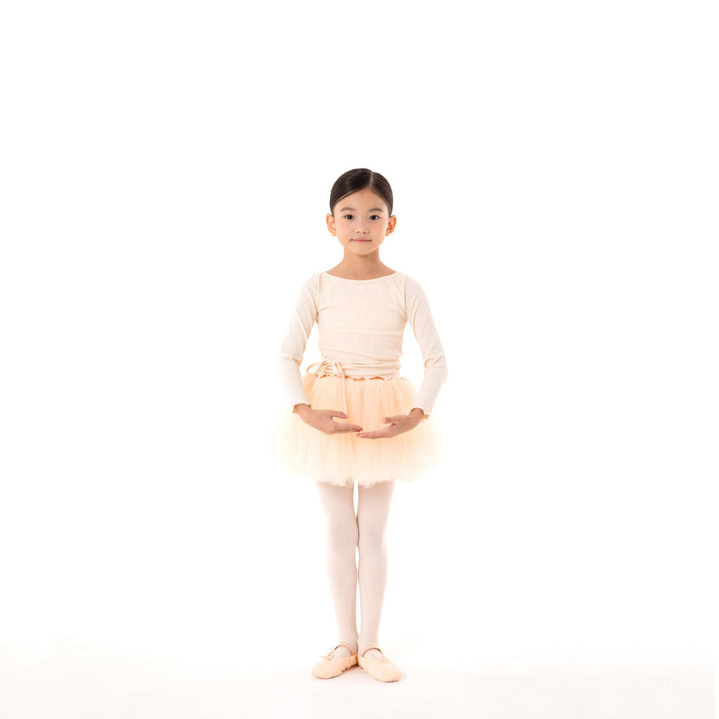 Girls Cream Ballet T-Shirt