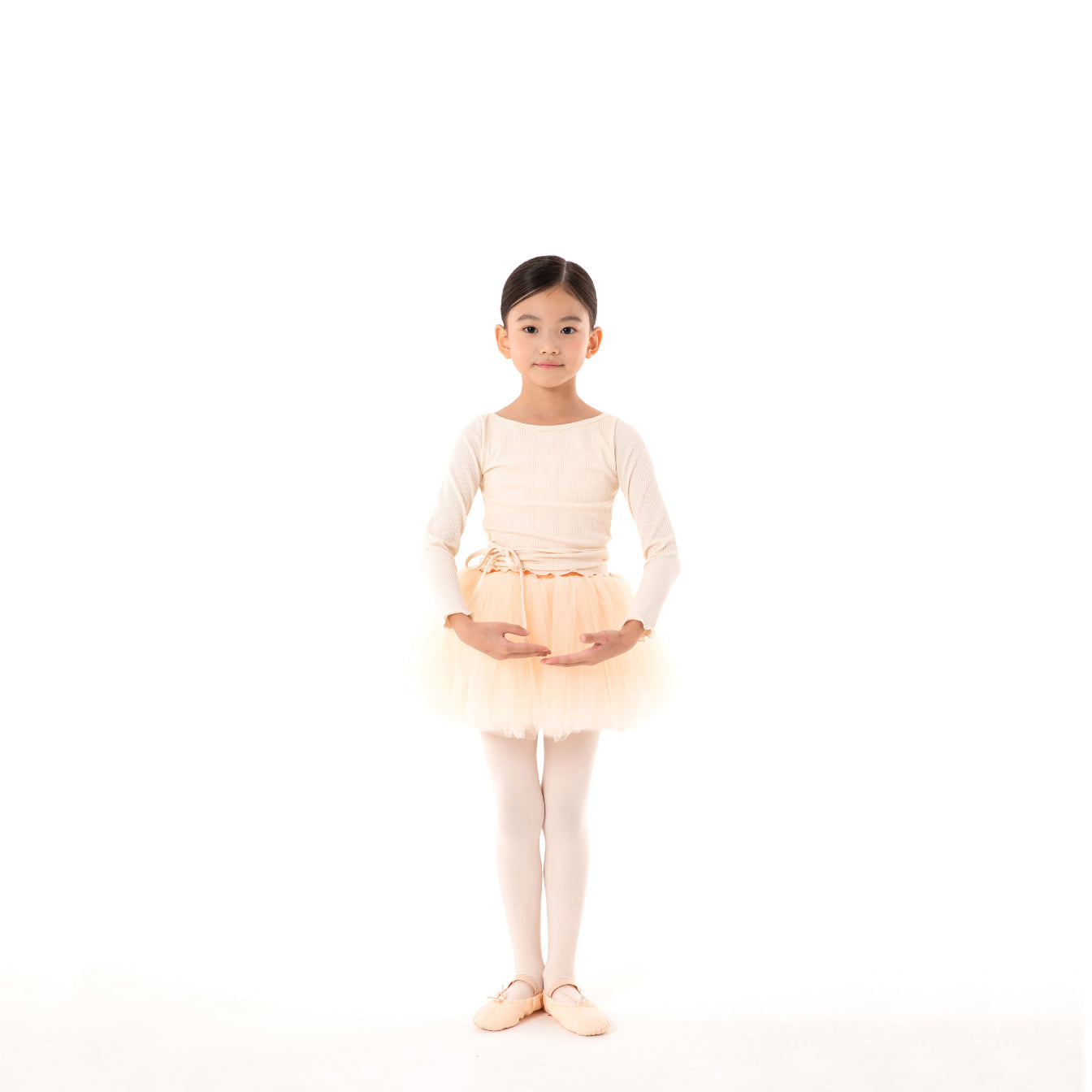 Girls Cream Ballet T-Shirt