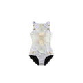 Girls Light Blue Printed Ballet Onesies