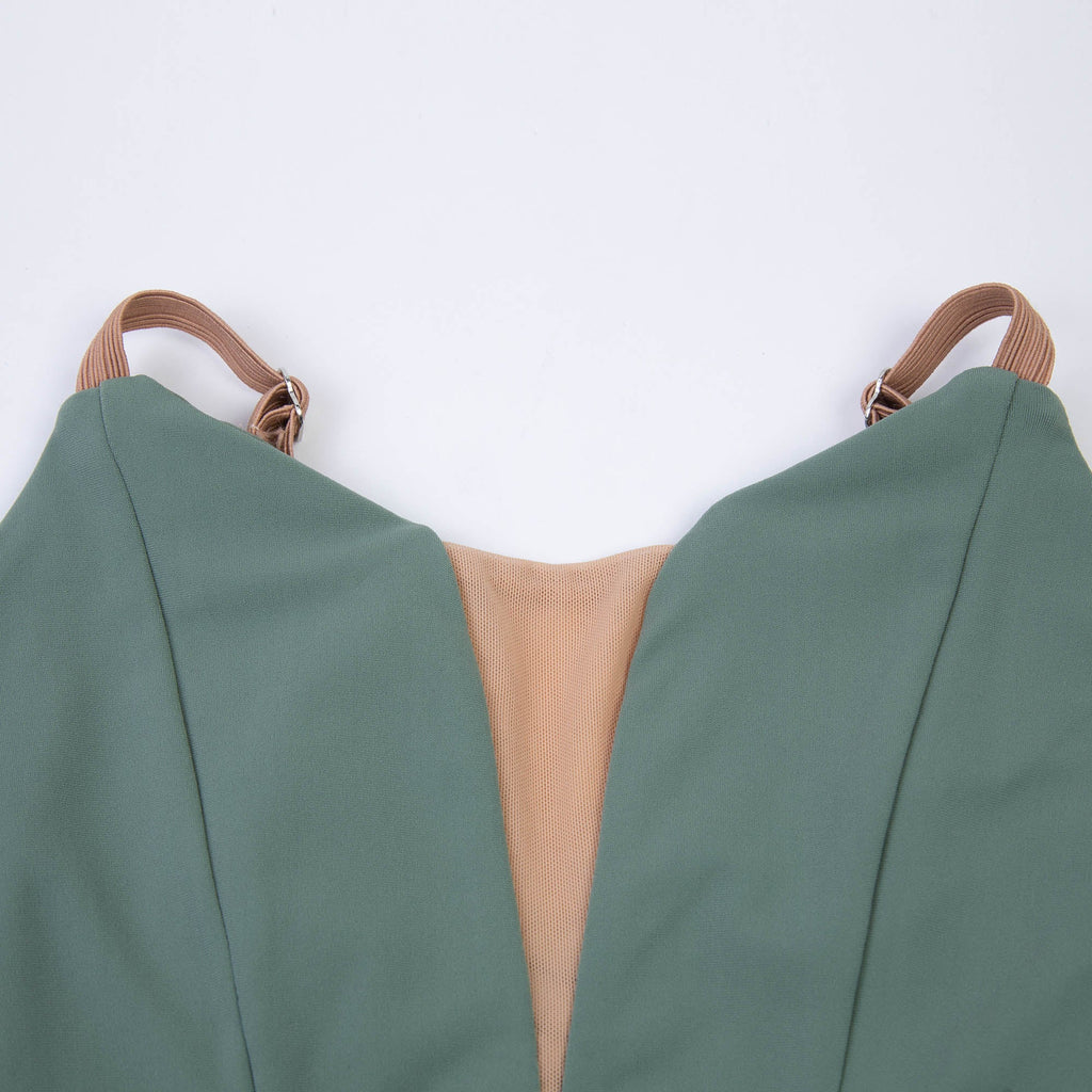 Girls Olive Ballet Onesies