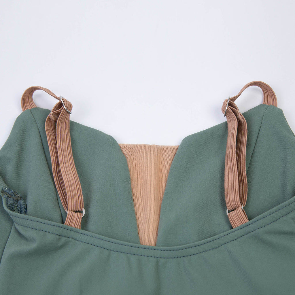 Girls Green Ballet Onesies(DAD1930MP/olive)