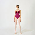 Tulip Velvet Leotard Royal Burgundy