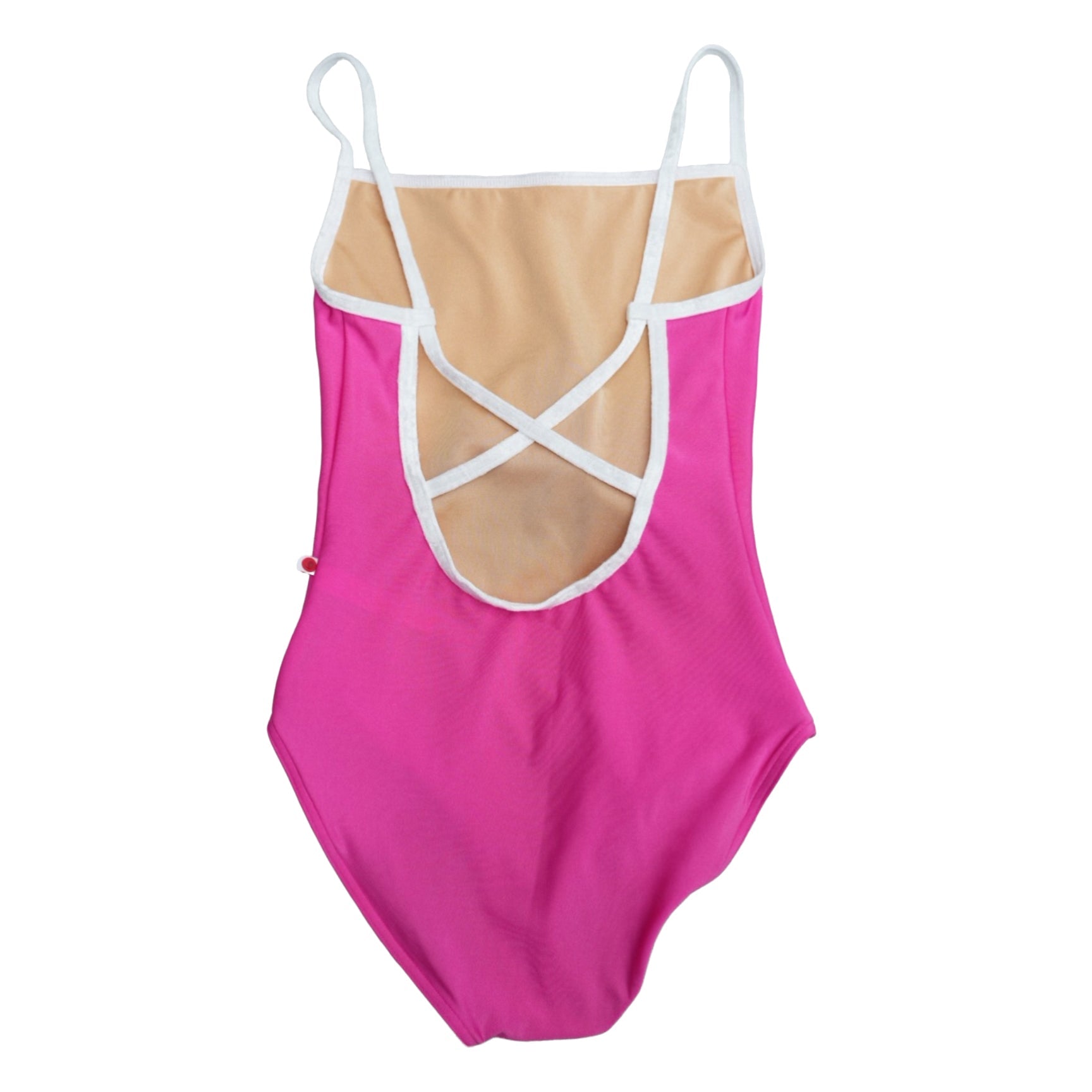 Girls Bright Pink"Daniela/N-Awareness/CV-White"Ballet Onesies