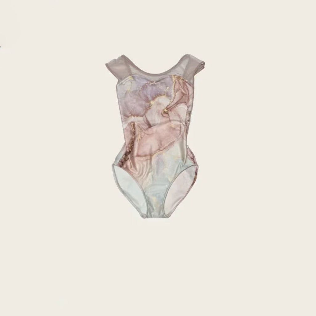 Girls Pink "Marble stone" Ballet Onesies(178995751/Plie/Moss pink)
