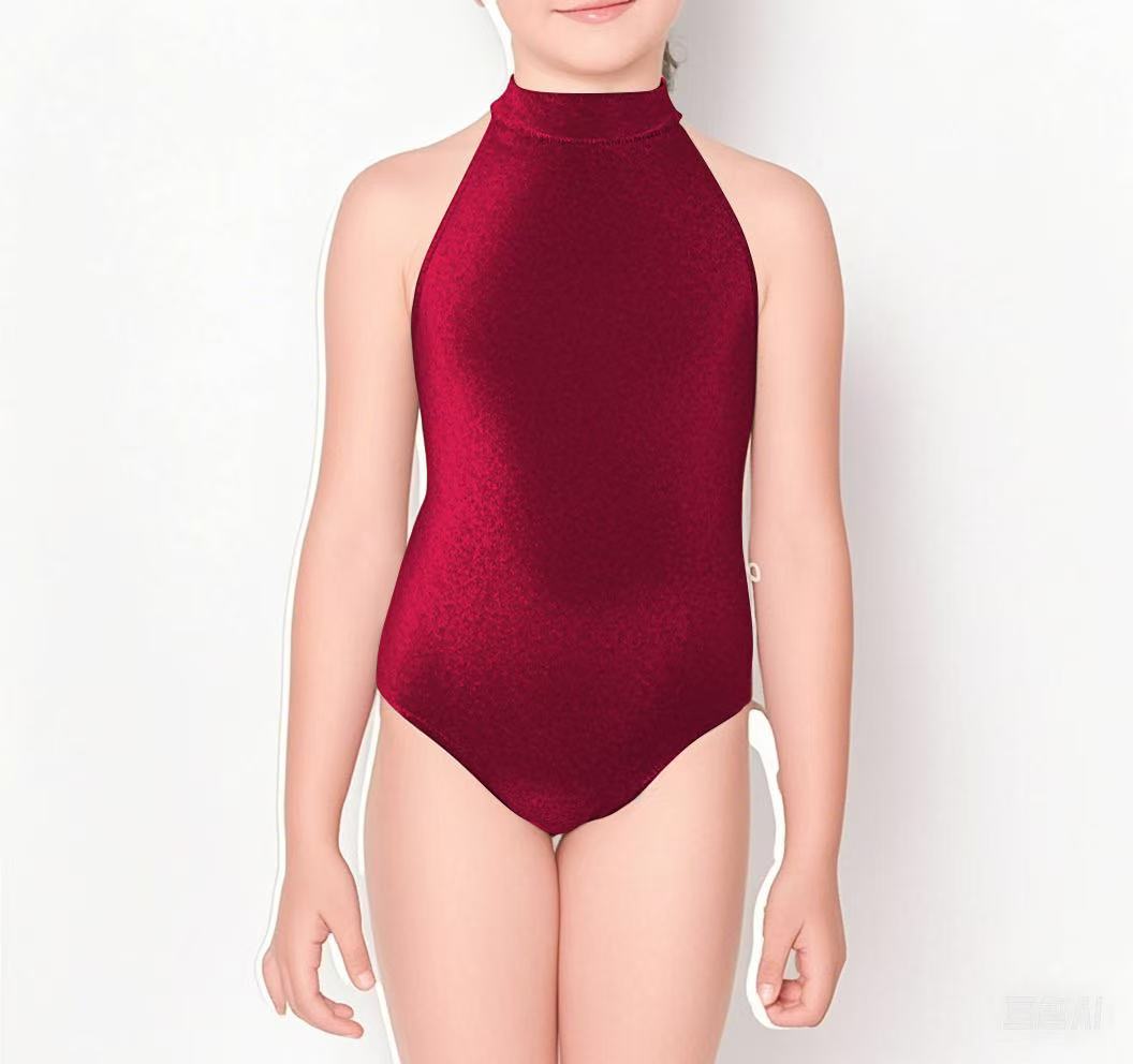 Girls Red "Sarah/V-Cerise/V-Cerise" Ballet Onesies