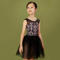 Girls Black "Victorian cats Black tea" Ballet Onesies