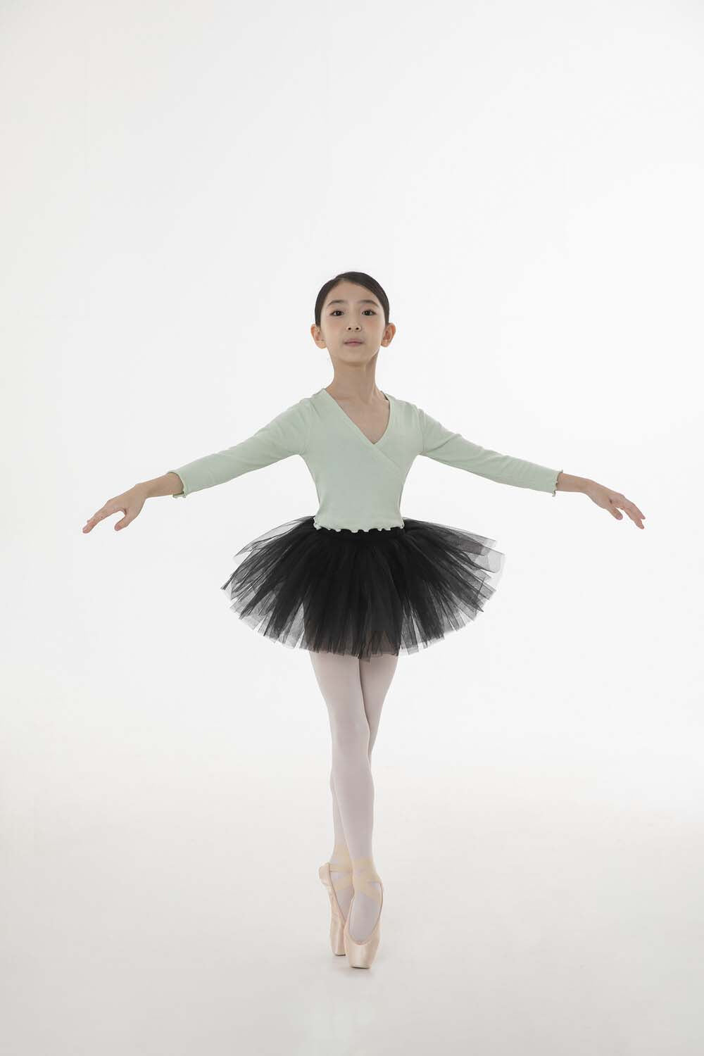 Girls Green Ballet Tops